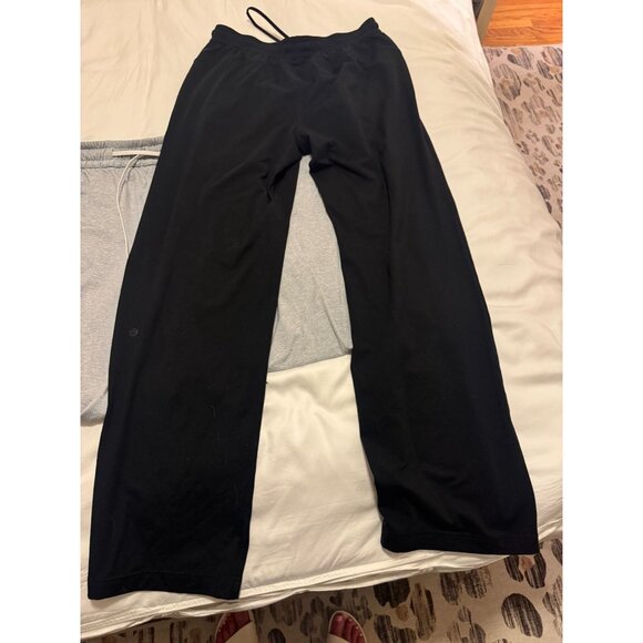 LULULEMON WOMENS BLACK SOFT JERSEY STRAIGHT LEG MID-RISE PANTS REGULAR SZ 8 - Picture 2 of 3
